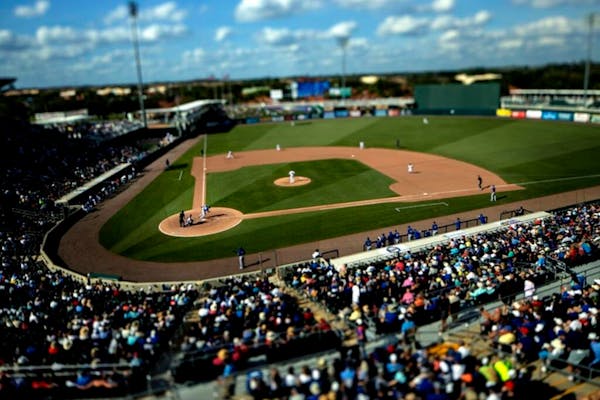 Fans watched the Toronto Blue Jays take on the Twins at Hammond Stadium prior to last year’s spring training being shut down. (Carlos Gonzalez/Star 