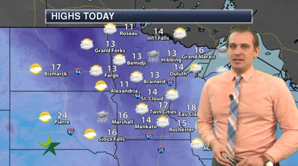 Afternoon forecast: Warming trend continues; high 17