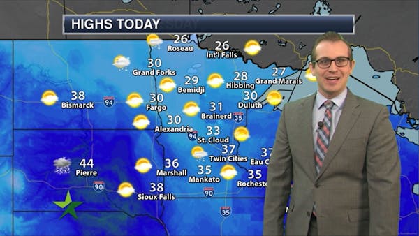 Afternoon forecast: 37, mix of clouds and sun, flurries overnight