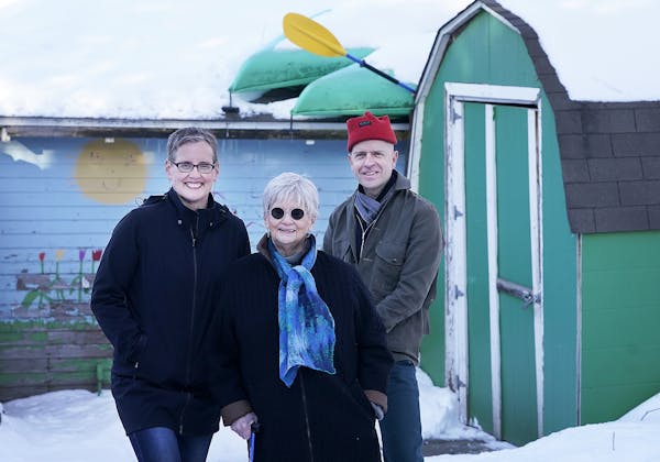 Sharing space Gail Runge, center, plans to build an ADU at the Minneapolis home of daughter Rya Priede and son-in-law Karl Harber.