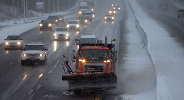 A MnDOT snowplow driver cleared a stretch of I-35W in Burnsville.