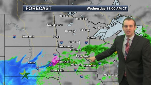 Morning forecast: Rain, high 53; snow later to the northwest