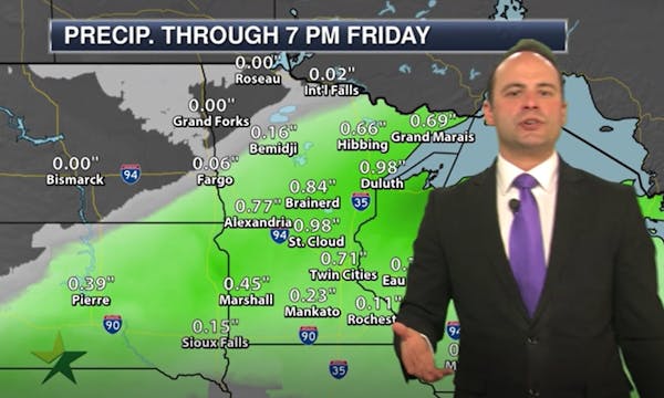 Evening forecast: Showers could be mixed with snow late; low of 35