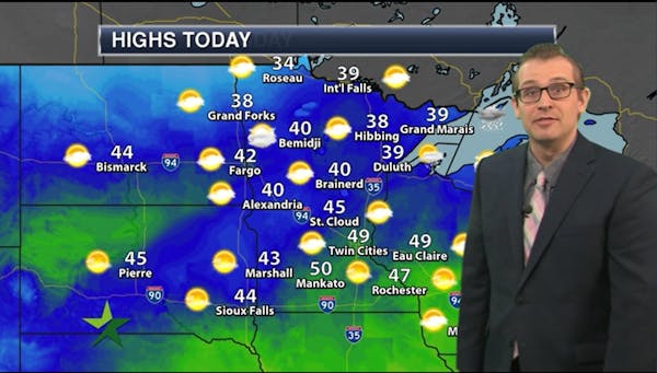 Afternoon forecast: High of 49, sunny