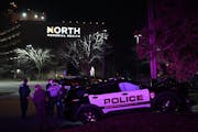 A Robbinsdale police car crashed Friday night near North Memorial Health Hospital. 