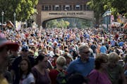 Huge crowds on opening day of the Minnesota State Fair in 2017.