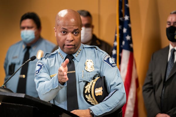 Minneapolis Police Chief Medaria Arradondo gave a stern warning that people who commit violence at 38th Street and Chicago Avenue will be arrested and