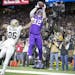 Minnesota Vikings tight end Kyle Rudolph caught the winning touchdown over New Orleans Saints cornerback P.J. Williams in overtime of the 2019 playoff