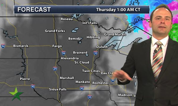 Evening forecast: Low of 31; mostly cloudy with rain ending