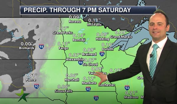 Evening forecast: Low of 28, with increasing clouds, setting up more rain