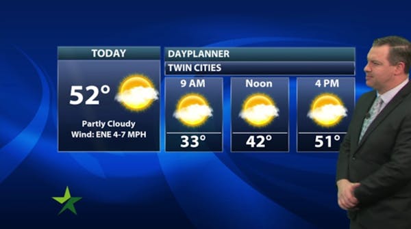Morning forecast: Early clouds, then some sun; high 52