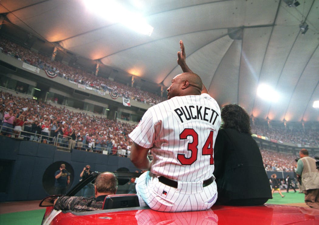 Fans paid tribute to Kirby Puckett after he had to announe his sudden retirement.