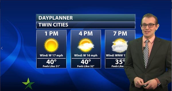 Afternoon forecast: Chilly and breezy, mix of sun and clouds