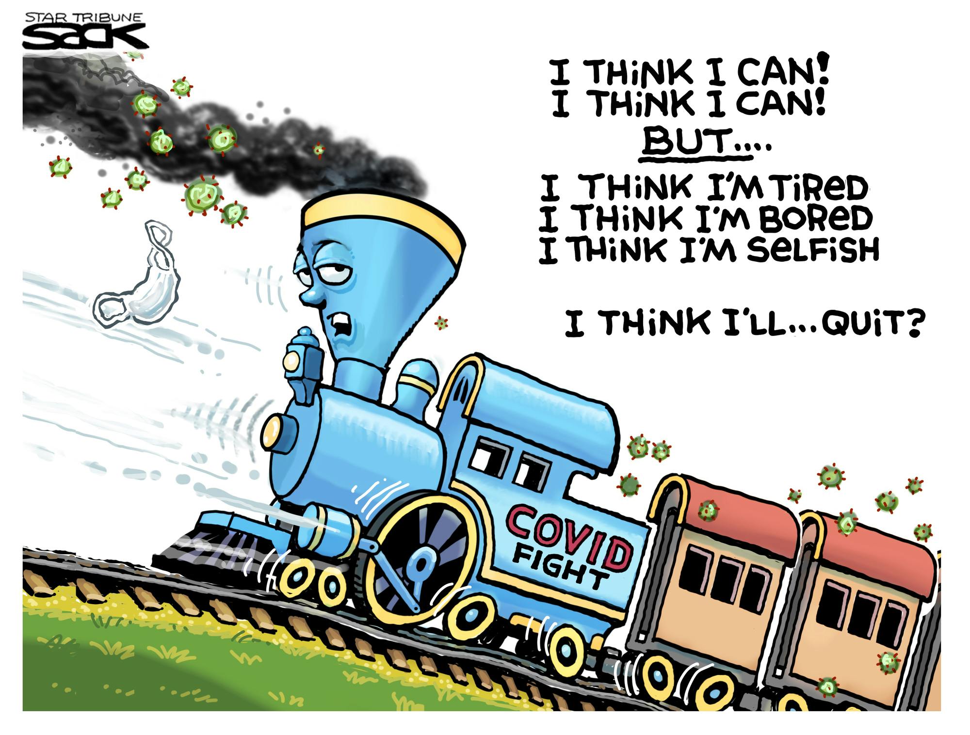 Sack cartoon: The little engine that ... quit?