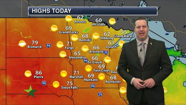 Morning forecast: High of 69, sunny and mild