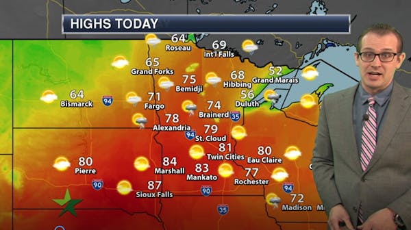 Afternoon forecast: Sunny with high in low 80s