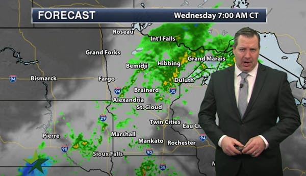 Evening forecast: Low of 56; breezy with storms possible ahead of more rain Wednesday