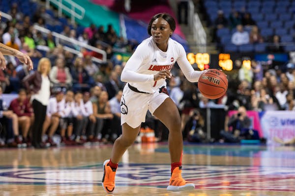 Louisville guard Dana Evans, driving above against Oregon, is a player the Lynx may consider if they want to add depth to their backcourt after tradin