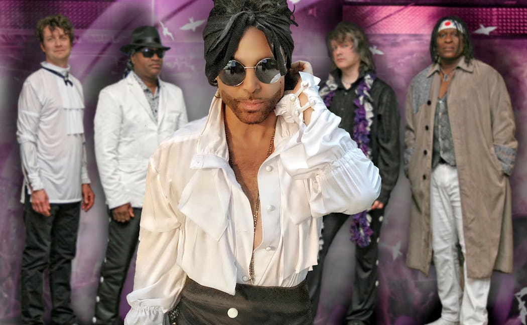 Marshall Charloff, center, is a singer and songwriter who also fronts the Prince tribute group, Purple Xperience.