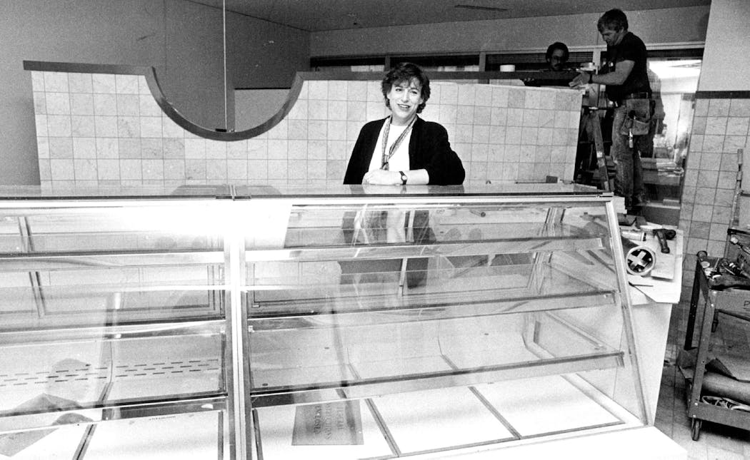 Pam Sherman at her eponymous bakery on the skyway level of International Centre,