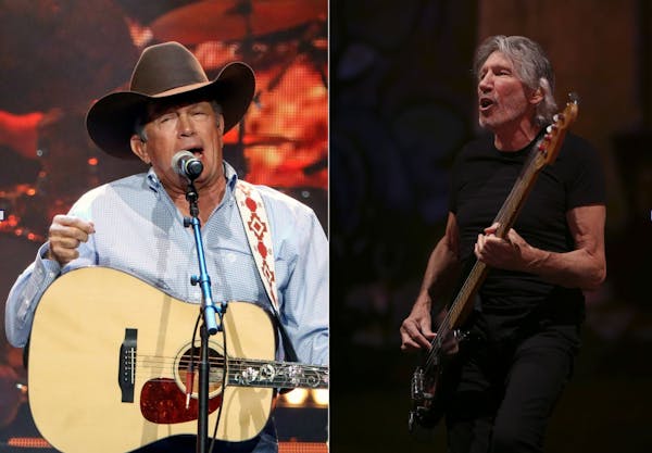 George Strait, left, is now due in November in Minneapolis, while Roger Waters is delayed until July. 2022.