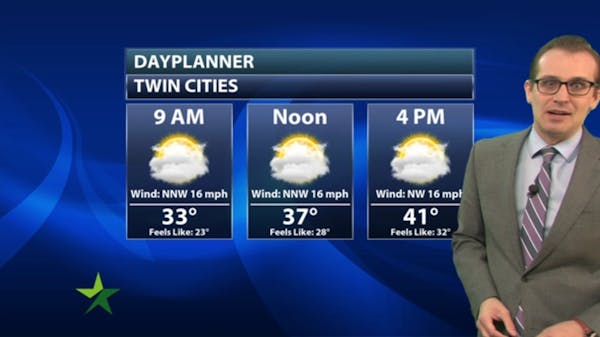 Morning forecast: Chilly, mostly cloudy, high 42