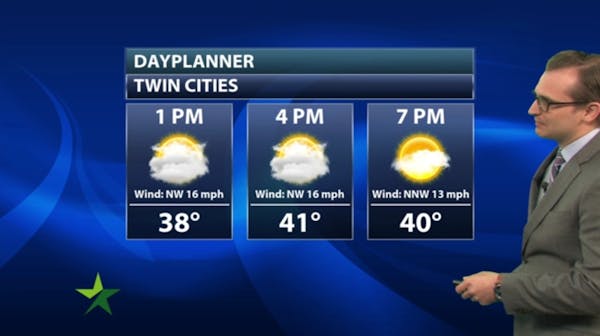 Afternoon forecast: Chilly, mostly cloudy; high 42