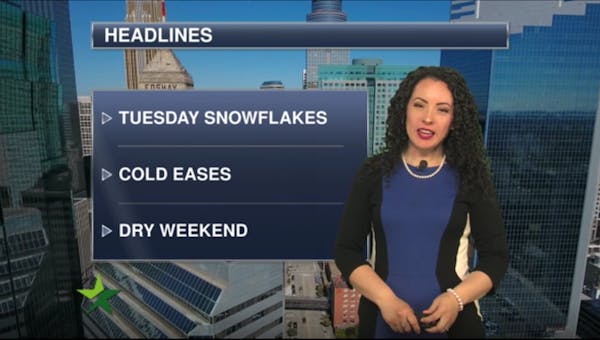 Evening forecast: Isolated snow showers