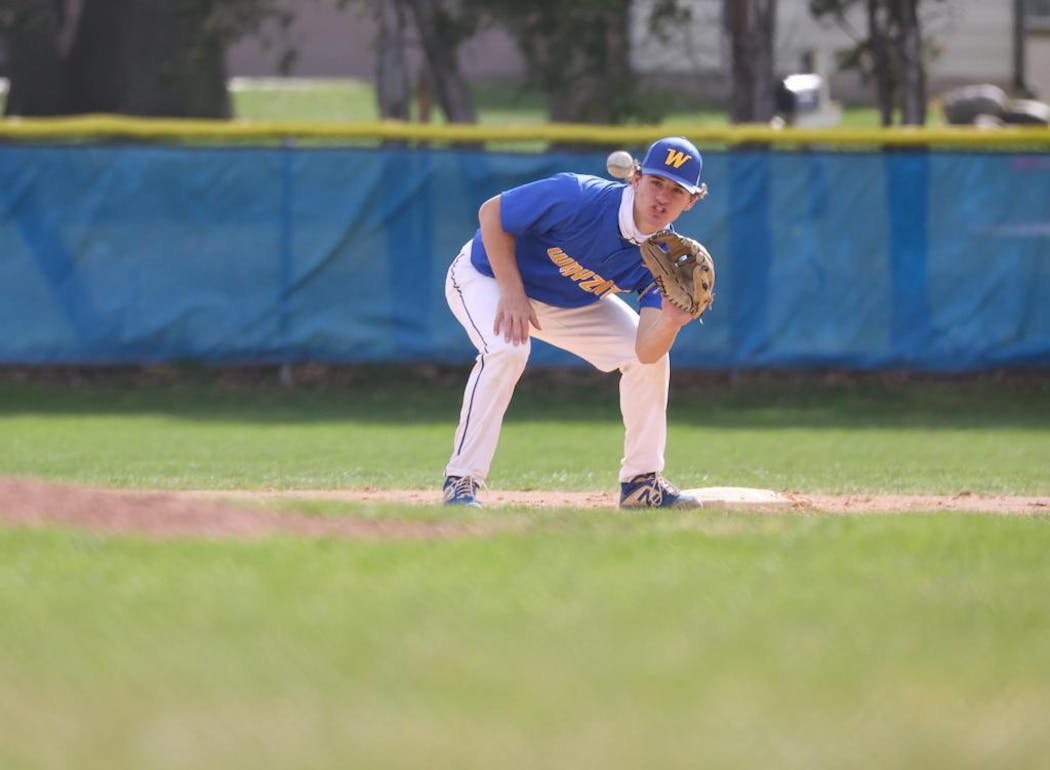 Wayzata junior Drew Berkland is seeking a state baseball title with the Trojans to go with football and basketball.