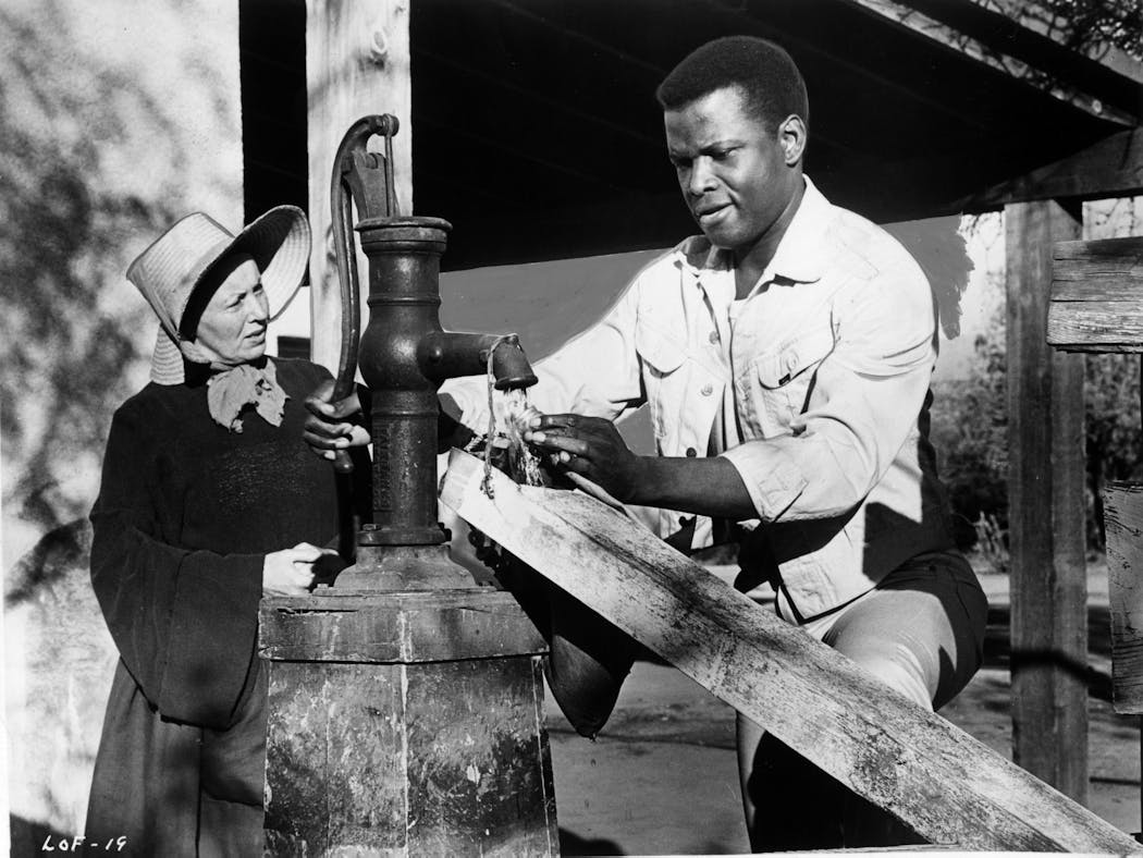  The 1963 movie 'Lilies of the Field' stars Lilia Skala (at left) and Sidney Poitier (right). 