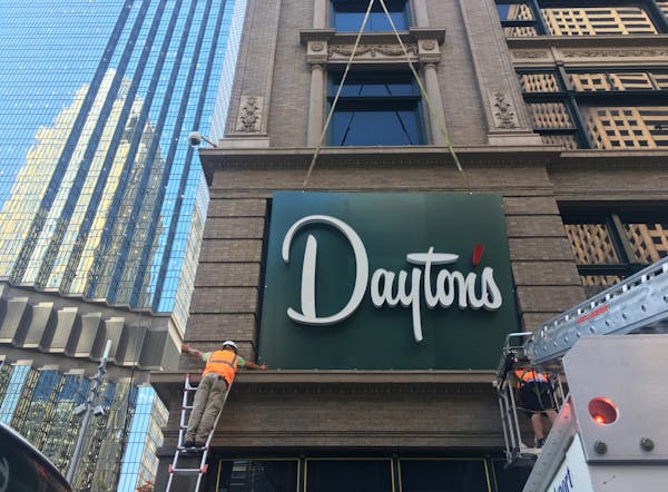 The exterior of the Dayton’s Project, the redevelopment of the former Macy’s property on Nicollet Mall, shown in August 2019. (Staff photo: Mark V