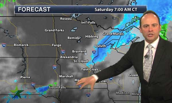 Evening forecast: Low of 38; overcast with a passing shower