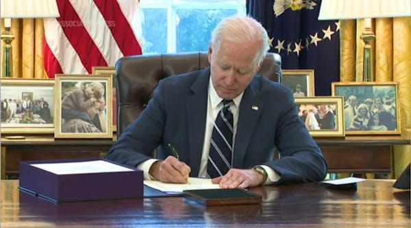 Biden touts successes in first 100 days, faces tests