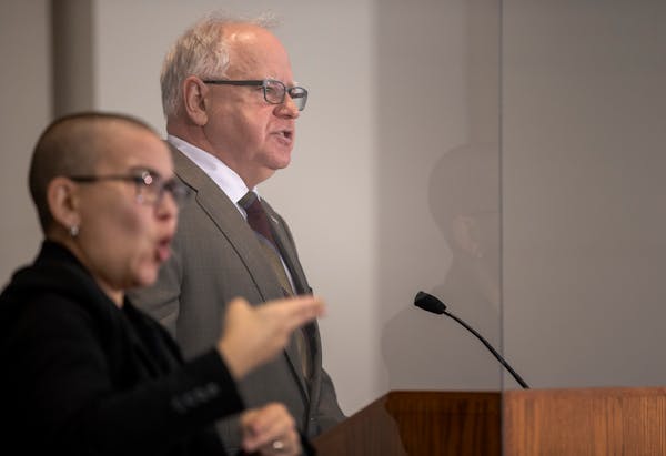 Gov. Tim Walz urged lawmakers on Thursday to enact police reforms such as citizen oversight and new limits on when motorists can be stopped. 