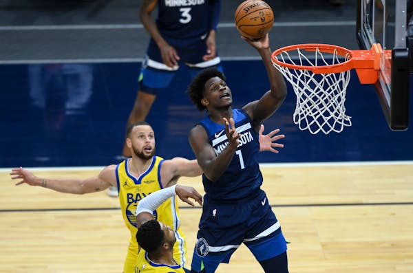 Anthony Edwards had a big fourth-quarter in the Wolves’ victory over Golden State.