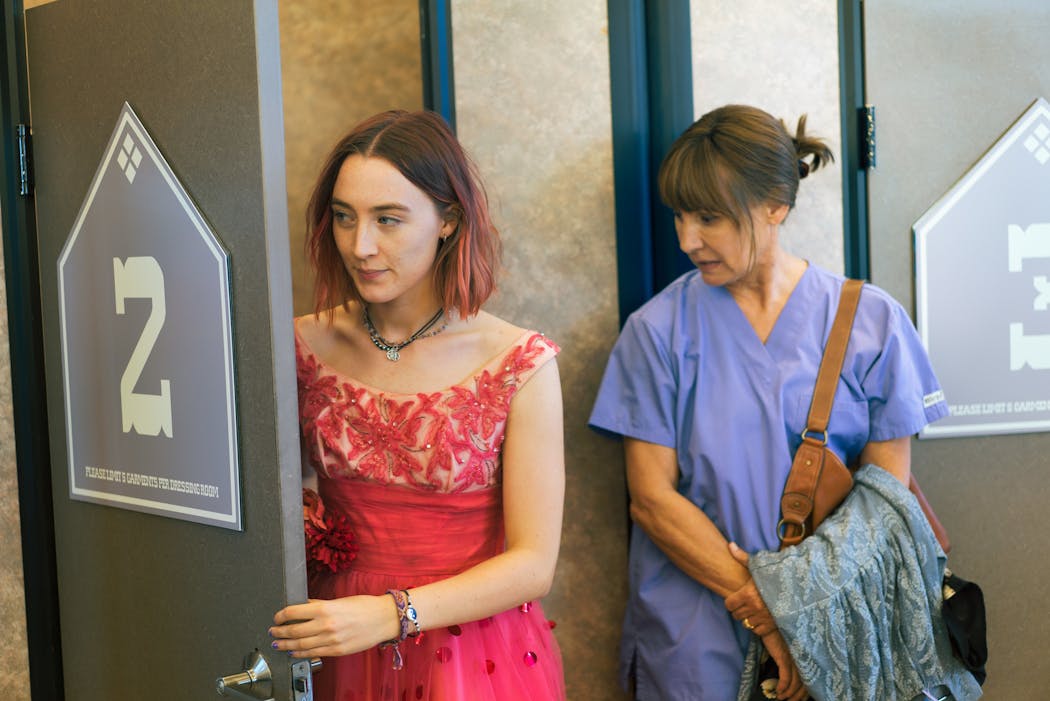 Saoirse Ronan, left, and Laurie Metcalf in a scene from 'Lady Bird.'