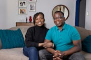 Funmi Okanla-Falade and Wale Falade in their St. Paul home.