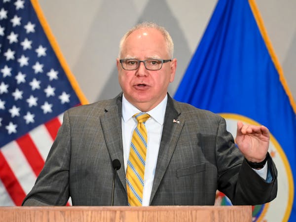 Minnesota Gov. Tim Walz spoke to the media after announcing a timetable for ending COVID restrictions including the statewide mask mandate and operati