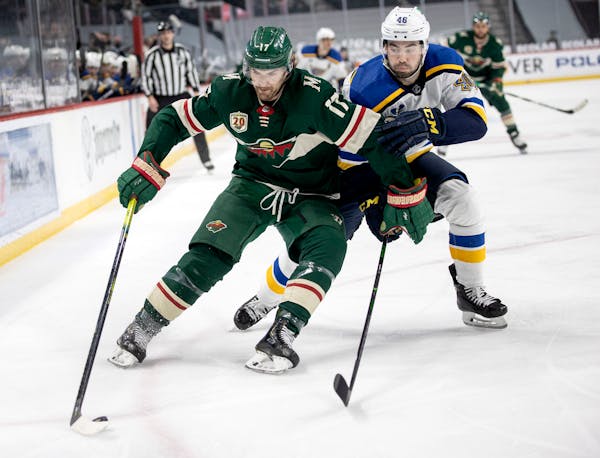 Marcus Foligno and the Wild close the regular season with two games in St. Louis, then will gear up for a first-round playoff series with either Vegas