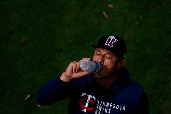 Rob Refsnyder took a drink during spring training in Fort Myers, Fla.