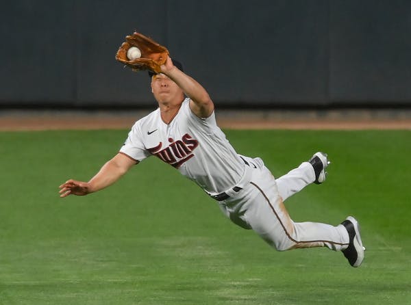 Rob Rob Refsnyder made a diving catch to end the top of the sixth inning off a fly ball hit by Orioles center fielder Cedric Mullins.