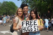 Pre-pandemic, Misha Estrin gave out free hugs at St. Paul’s Grand Old Day festival. Provided