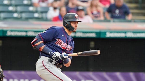 Twins outfielder Trevor Larnach wore a walking boot when the team traveled to Baltimore and got treatment instead of playing time Monday against the O