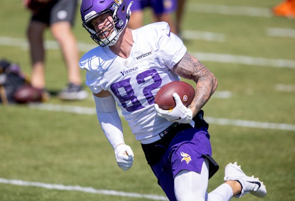 The Vikings cut tight end Kyle Rudolph in March, but the salary cap savings are going to hit this week.