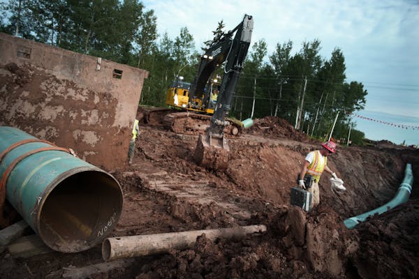 Enbridge is in its final push to complete its Line 3 oil pipeline in northern Minnesota. It will connect to a terminal in Superior, Wis.