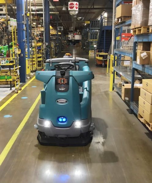 The T16AMR is an autonomous electric floor cleaner from Eden Prairie-based Tennant Co.