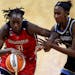 Seven-time WNBA All-Star Tina Charles, left, leads the league in scoring in her first season with the Mystics, but Washington has lost five of its fir