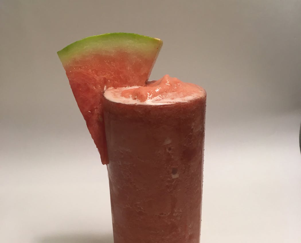 Watermelon, Lime and Tequila Frozen Cocktail hits the spot.