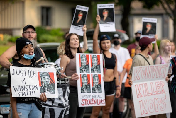 Protesters on Tuesday were outside of the home of Mona Dohman,  the U.S. marshal for Minnesota.