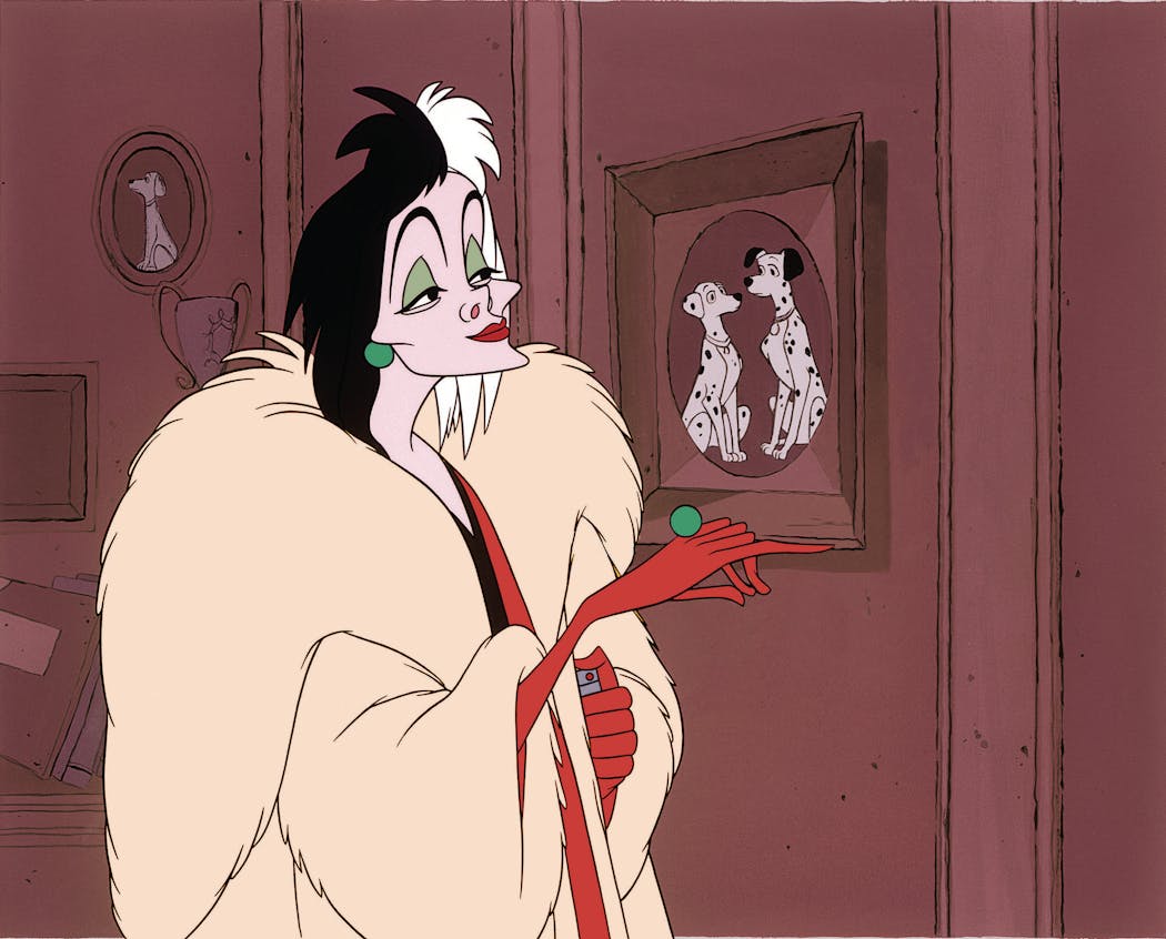 Cruella De Vil has her eyes on 'One Hundred and One Dalmatians.'